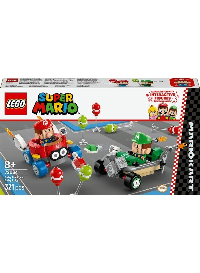 Super Mario Mario Kart Baby Mario vs. Baby Luigi (72034)