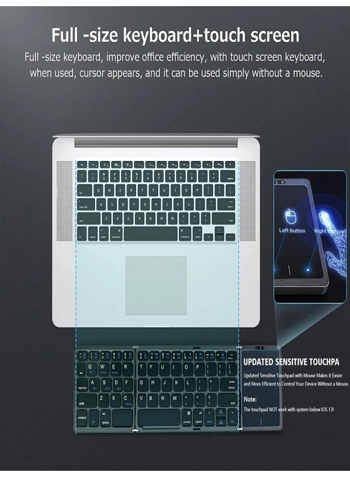 Foldable Bluetooth Keyboard with Touchpad - EN Wireless
