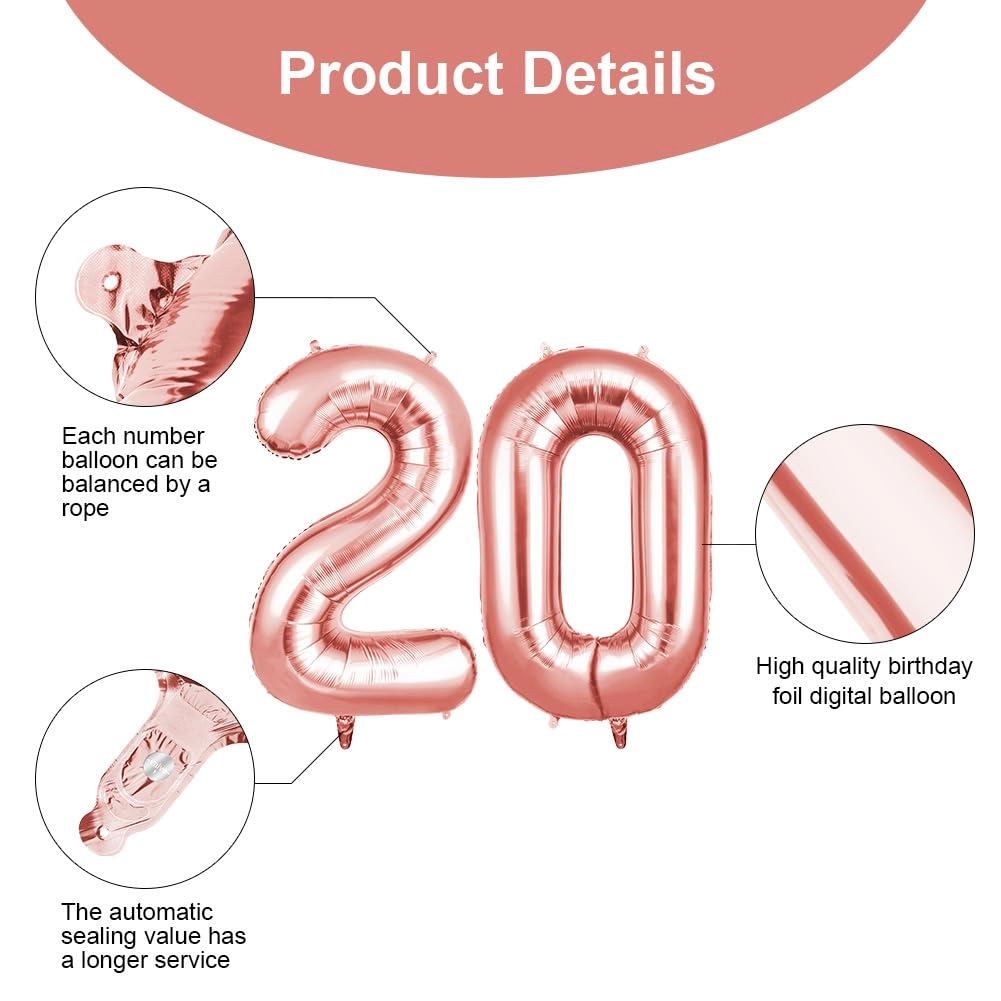 Number 20 Balloon - 2 Birthday