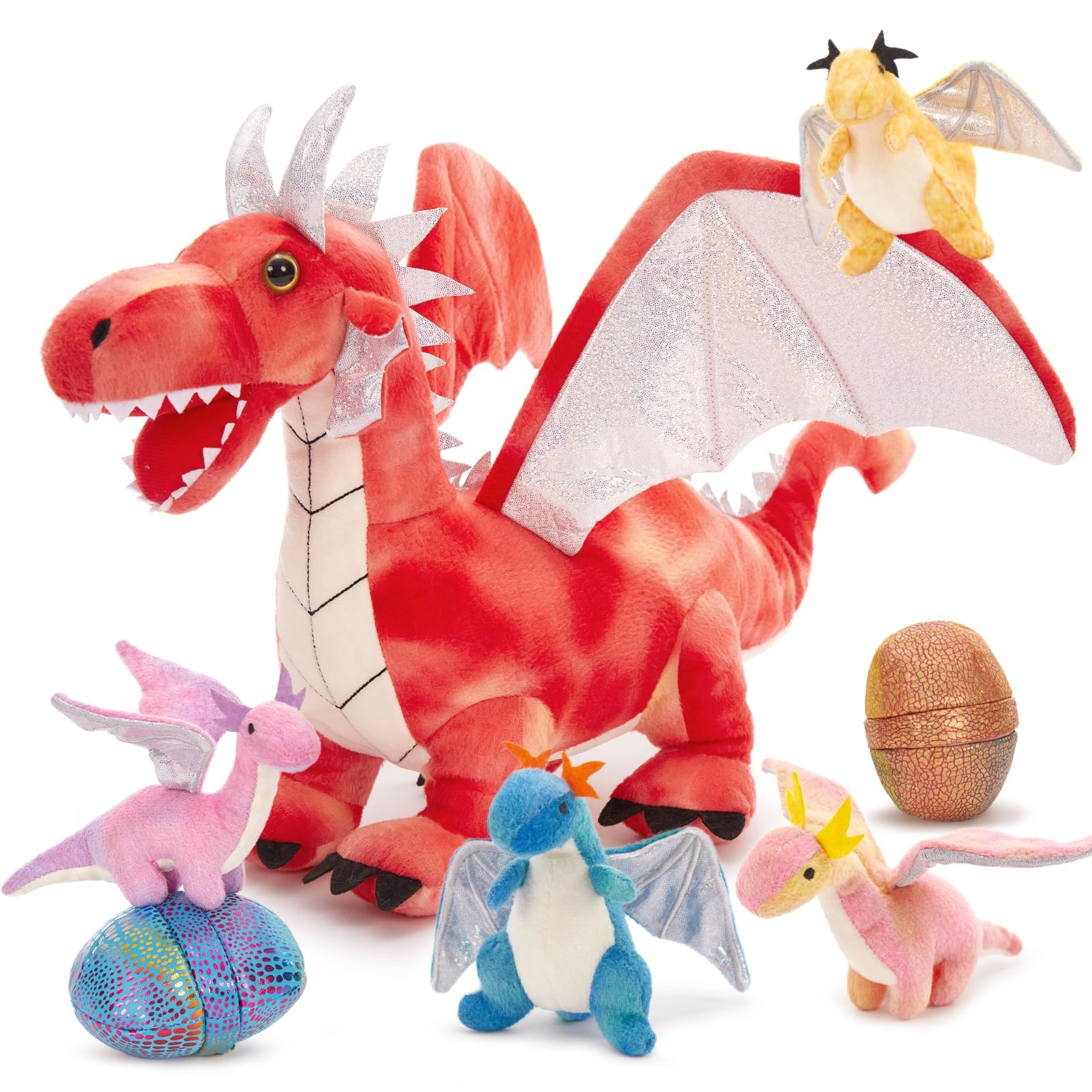 Mama Dragon with Baby in Belly - 55 cm