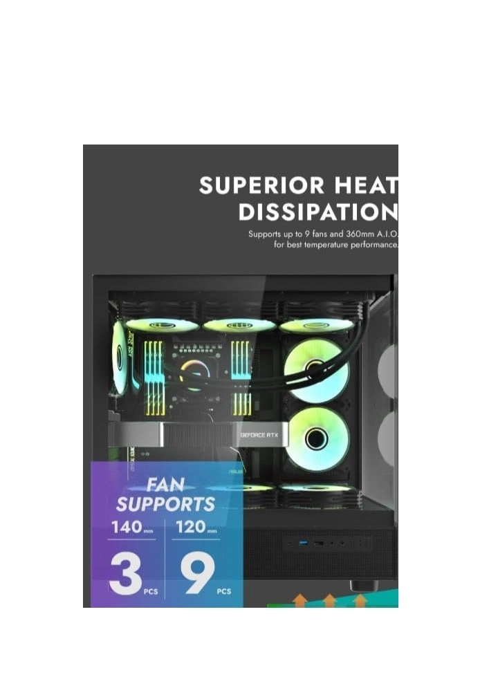 DPX90 - Tempered Glass Panels Mid Tower