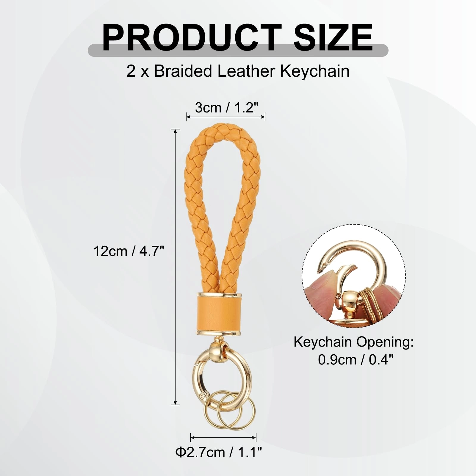 Braided Leather Keychain - Animal