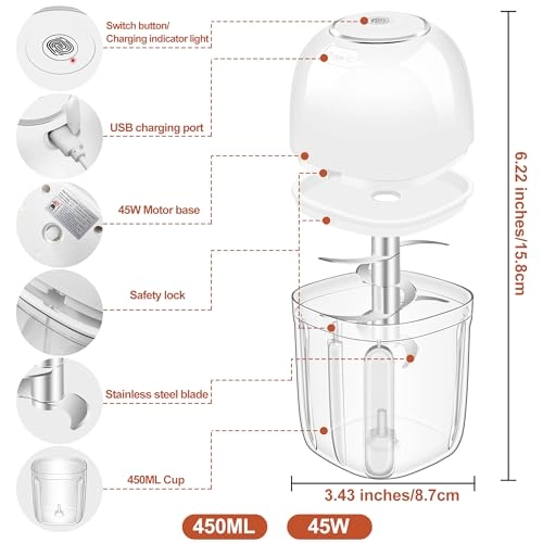 Garlic Chopper - 450ML USB