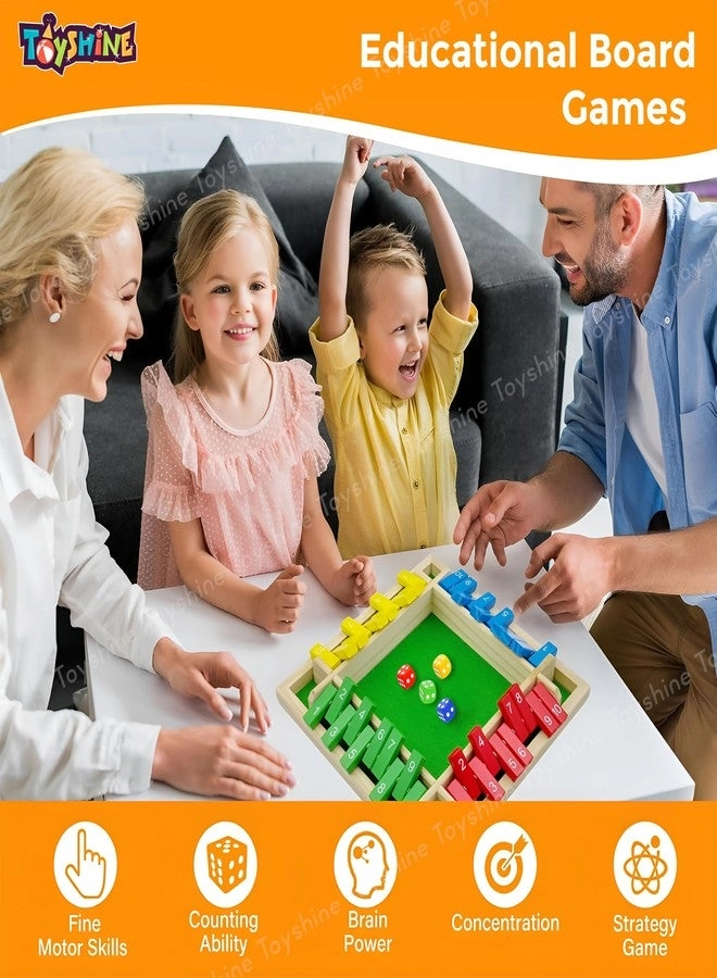 Shut The Box - Wooden 4 Dice