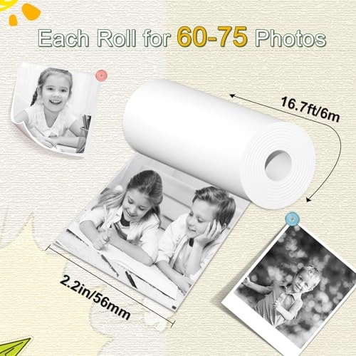 Instant Print Camera Paper - 6 Rolls 57 x 30 mm
