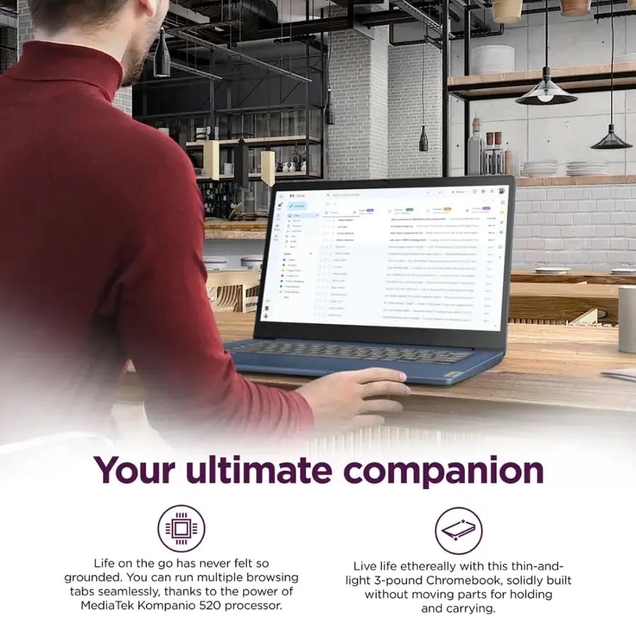 IdeaPad Slim 3 IP3 CB 14M868 - 14'' Kompanio 520 4GB DDR5 64GB SSD