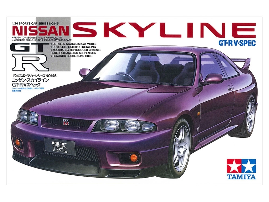 Tamiya Nissan Skyline GT-R R34 V-Spec Model Kit (24210) - 1:24