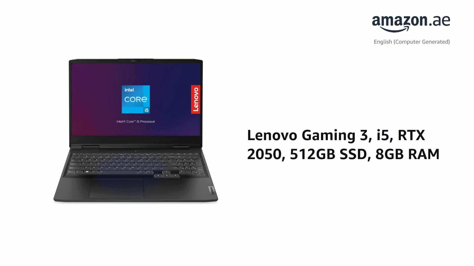 IdeaPad Gaming 3 15IHU6 82K101P8AX - 15.6'' Core i5-11320H 8GB DDR4 512GB SSD