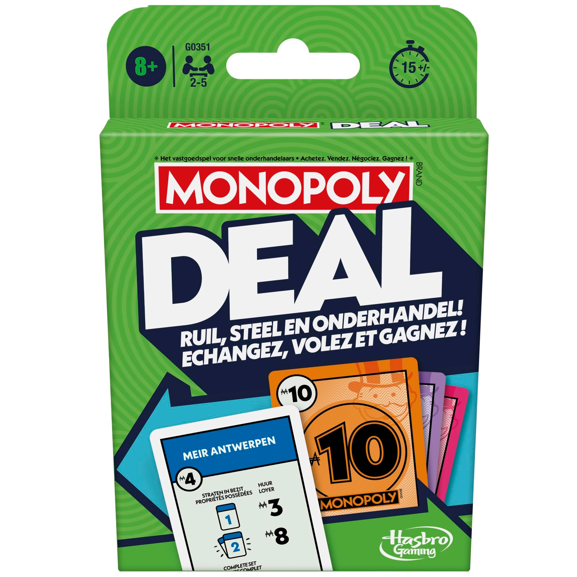 Hasbro Monopoly Deal - Card Game (French and Dutch)