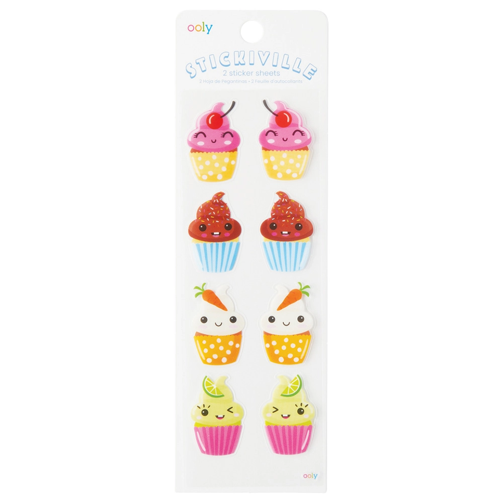 OOLY Happy Cupcakes Sticker Book 2 pcs