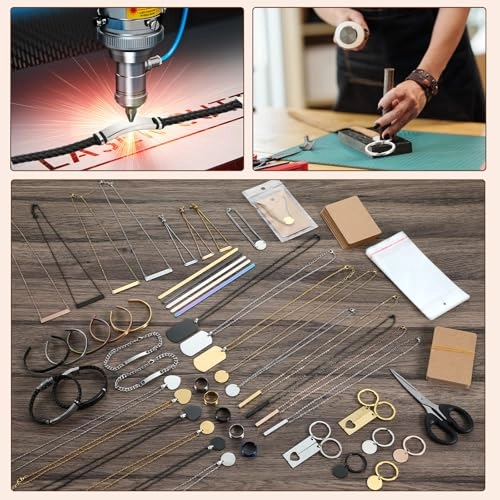 99 Pcs Laser Engraving Materials - 46 Jewelry Engraving Accessories for Laser Engraver
