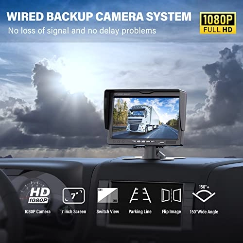 Dual Backup Camera Monitor Kit - Night Vision 1920*1080
