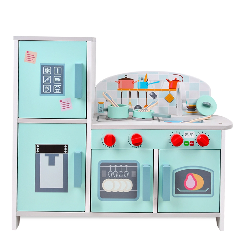 Wooden Pretend Play Kitchen - 8 pcs (4092083-LS_KPS_GY)