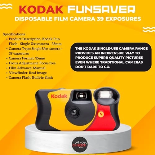 Funsaver 39 - 35mm 39 exposures + Photography Tips Card + Lens Cleaning Cloth