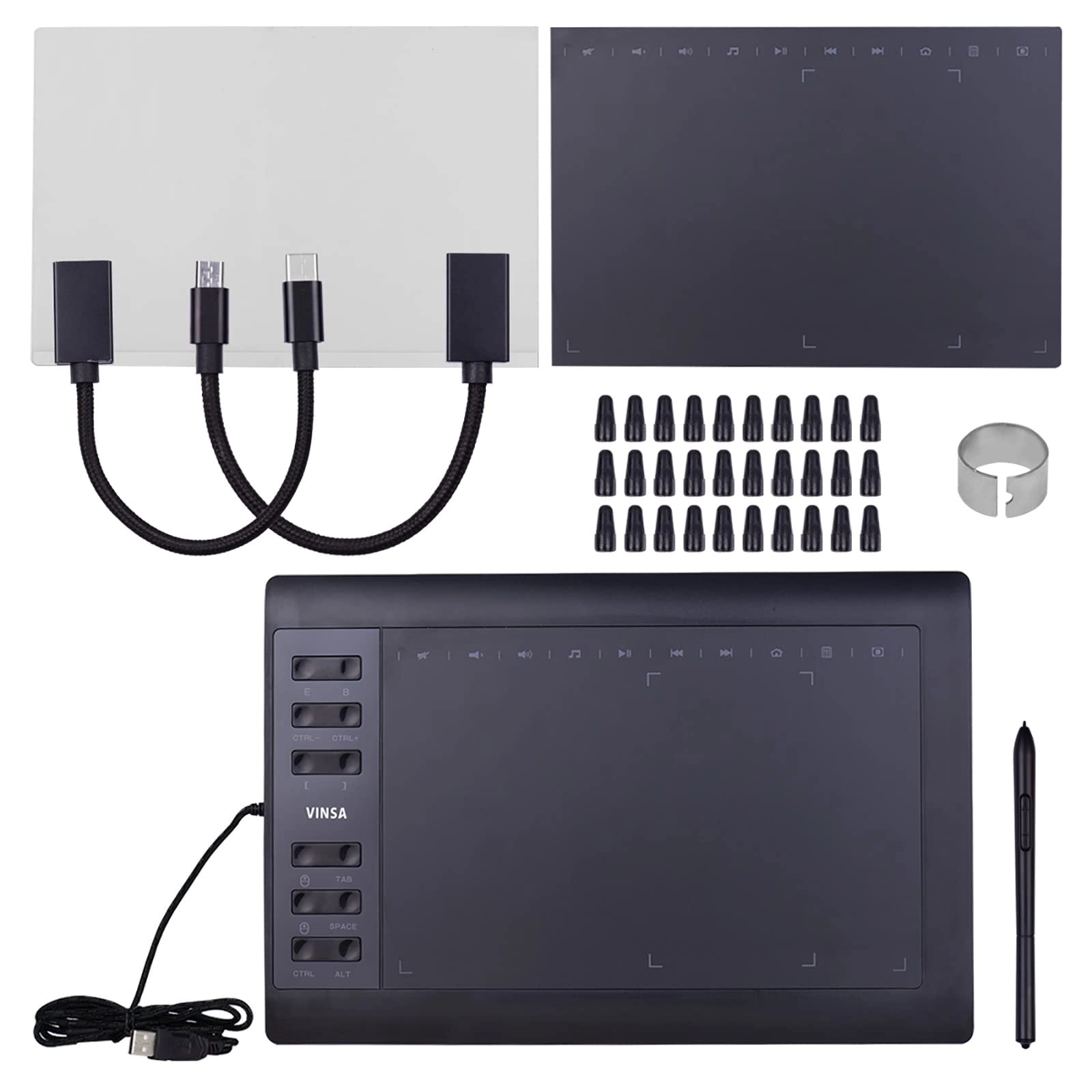 Graphics Drawing Tablet - 10x6 Inch 8192 Levels