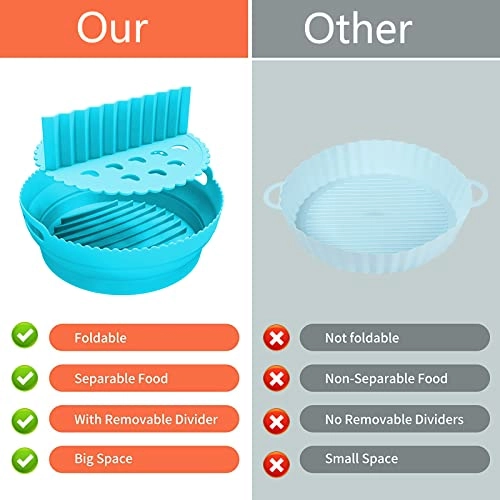 Air Fryer Liners - Silicone 1 x Air Fryer Liners 1 x Separator Pad