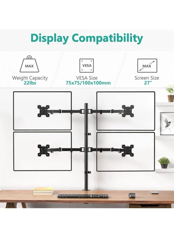 4 Monitor Stand - 32inch VESA 75x75 100x100