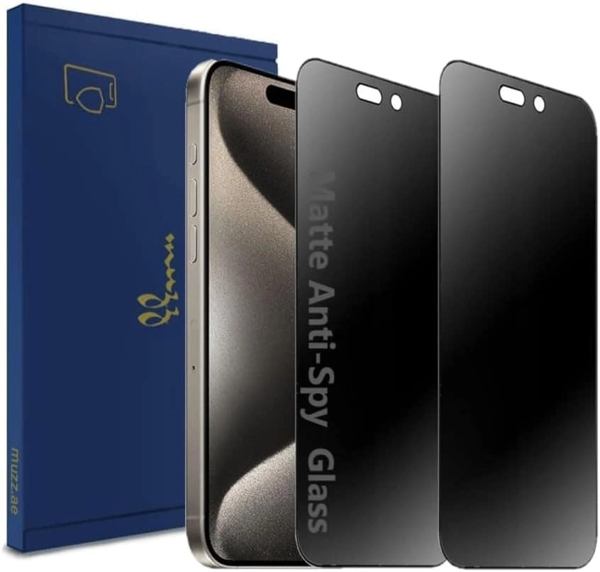 Muzz International Matte Privacy Screen Protector for iPhone 13 Pro Max - Tempered Glass Film