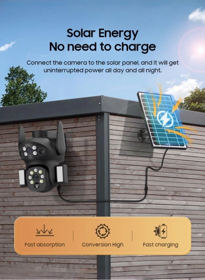 Solar Camera Dual Lens