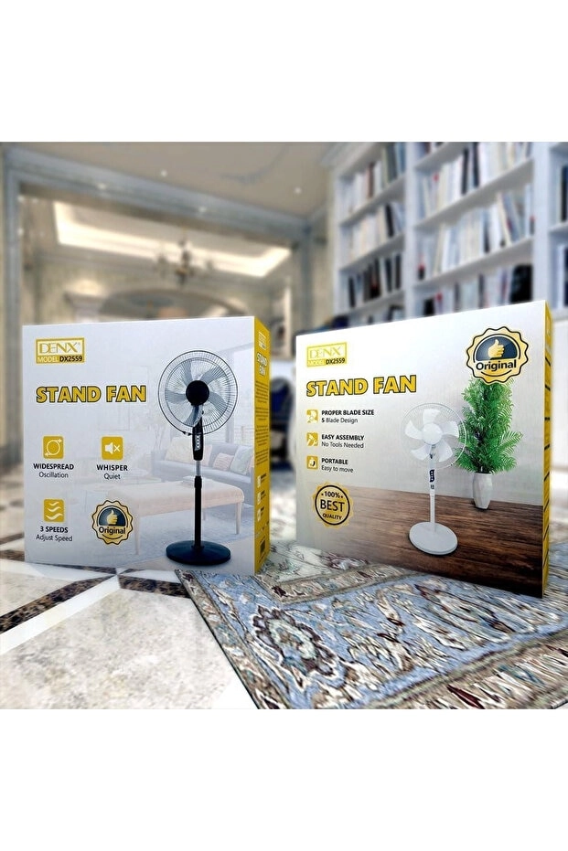 Height adjustable pedestal fan - 16 inches 5-blade 3 cooling speeds