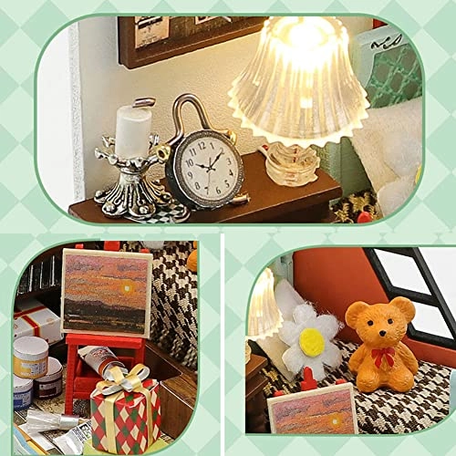 Miniature Wooden Dollhouse Furniture Kit - Creative Room 1:24