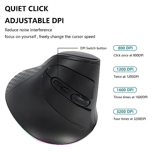 Vertical Mouse - Bluetooth USB