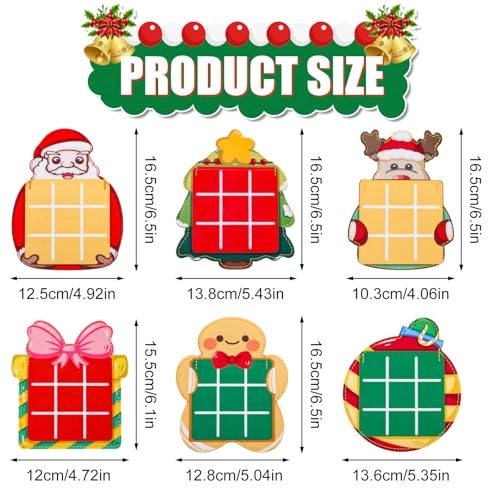 Tic Tac Toe - 6-Piece Christmas Mini