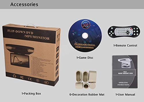 Car Roof Mount DVD Player - 15.6 Inches