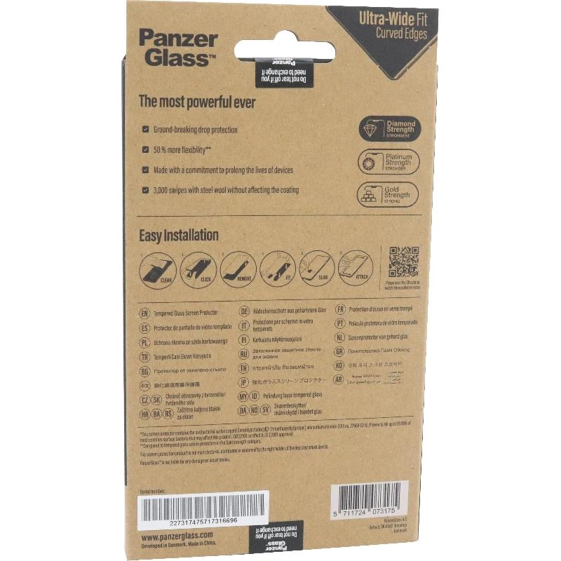 Ultra Wide Fit Clear Tempered Glass Screen Protector for iPhone 16 Plus