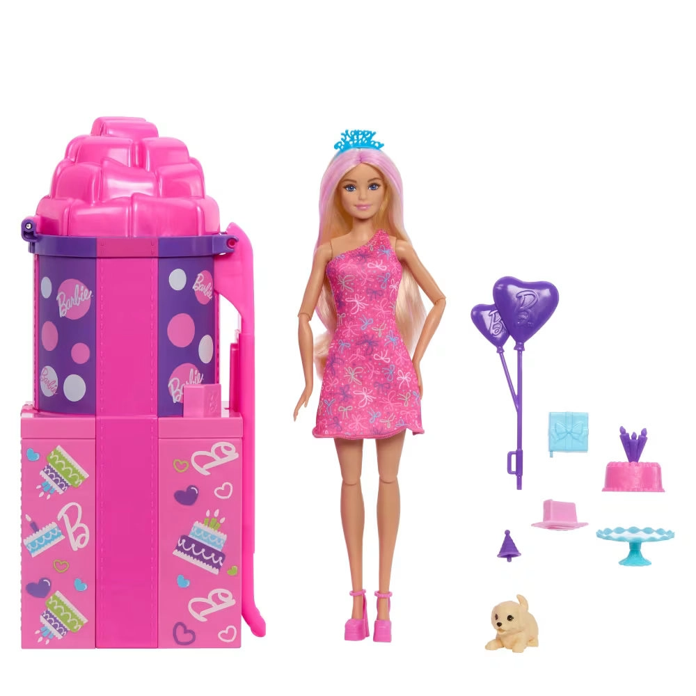 Barbie Party Unboxed Surprise & Slide Doll