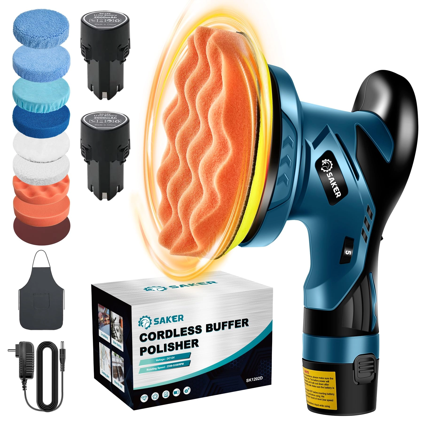 Saker Mini Cordless Polisher - 6-inches (14.5cm)