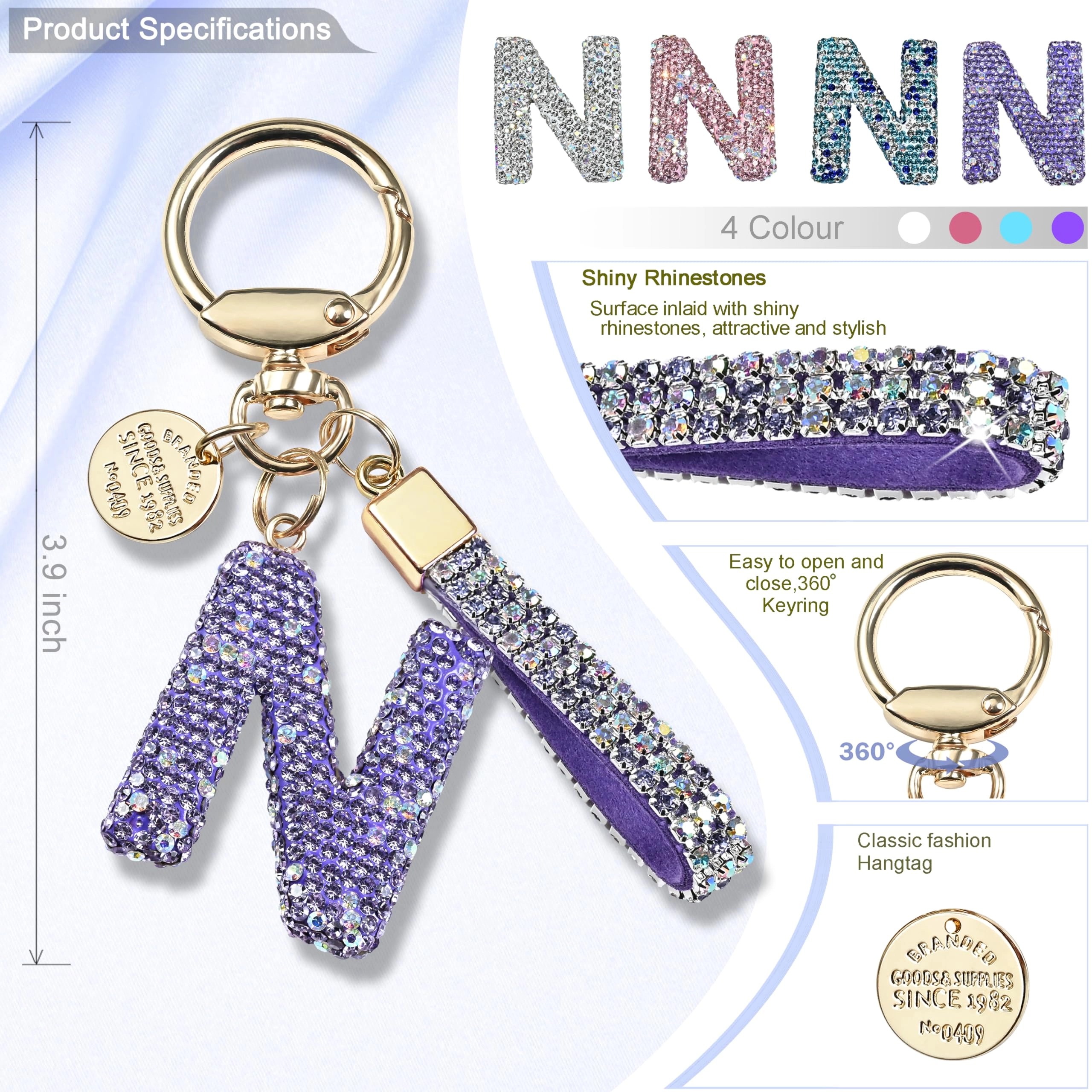 Initial Letter Keychain - Letter