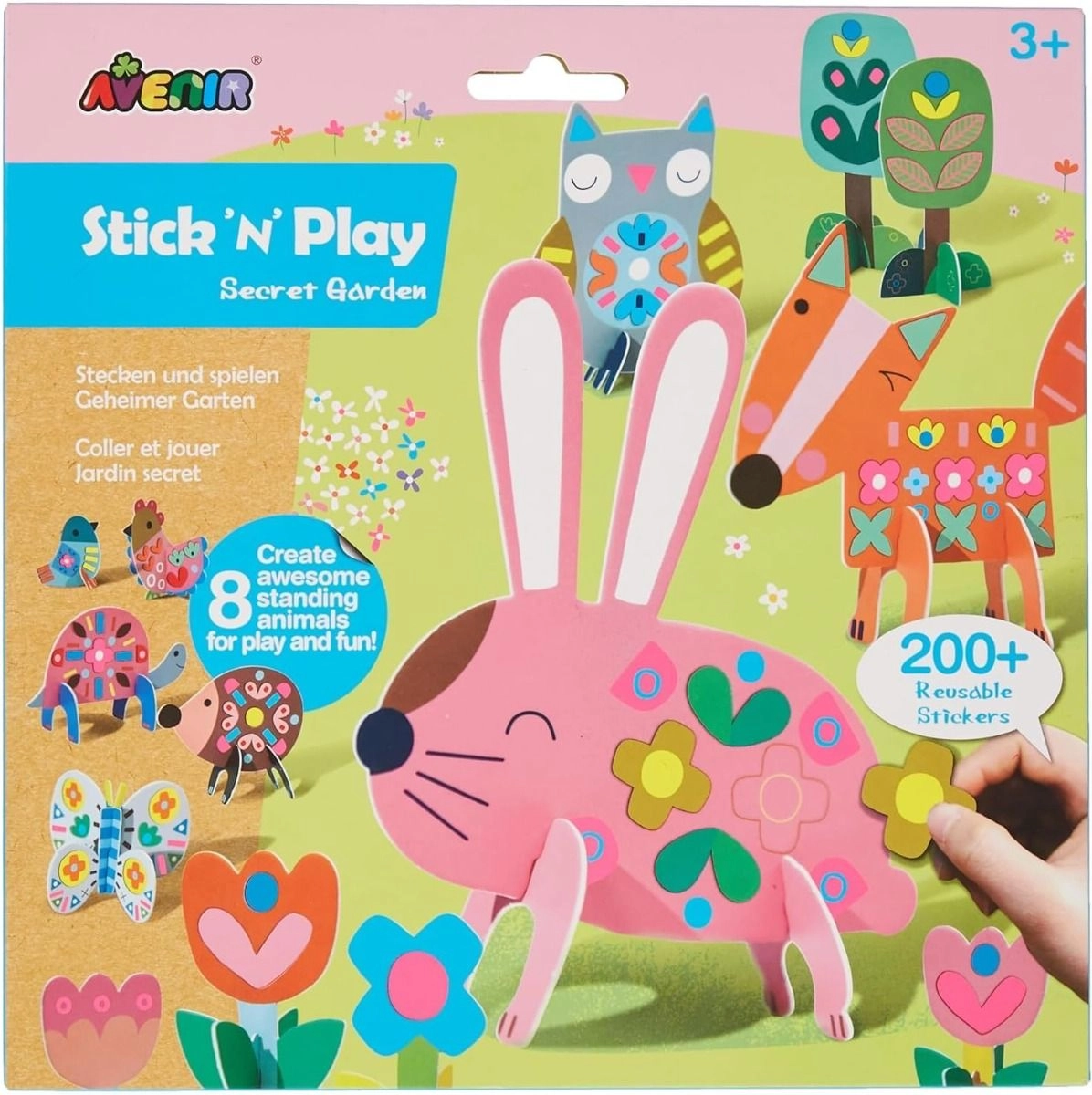 Avenir Stick N Play Series Kit - Secret Garden - 3+ years 8 pieces
