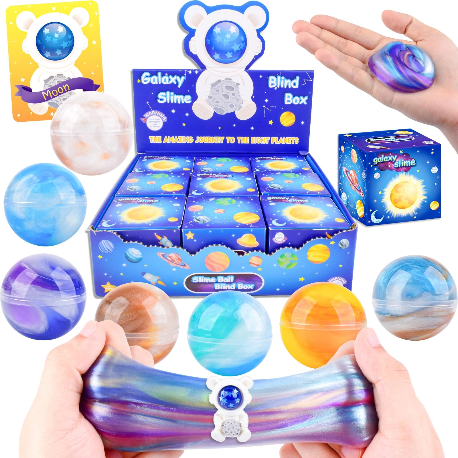 axcoiup Galaxy Slime Ball - 3+ 9 pieces