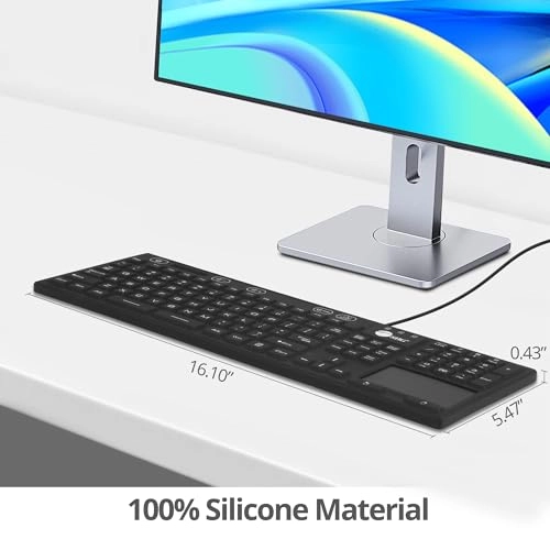 Silicone Washable Keyboard - 110-key Wired