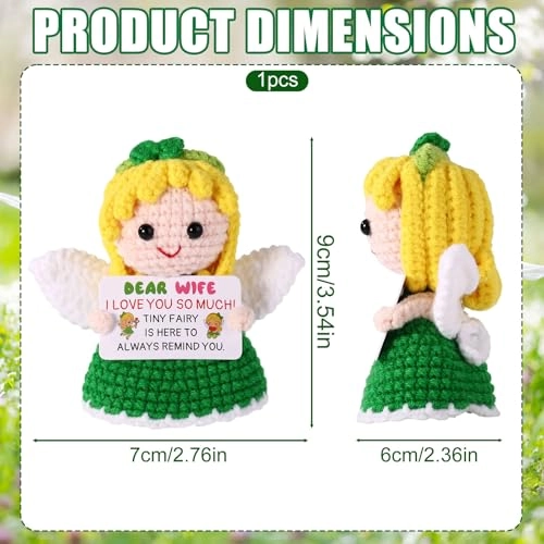Crochet Fairy Doll - 9 x 7 x 6 cm yarn