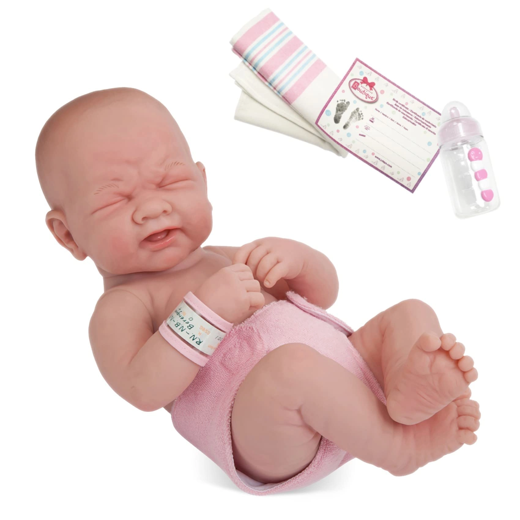 JC Toys La Newborn - 15" Vinyl Real Girl Blue Eyes Ages 2+