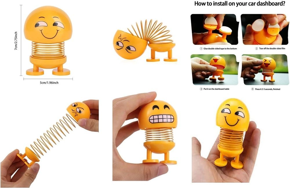 Smiling Face Spring Bouncing Toy - 3 years+