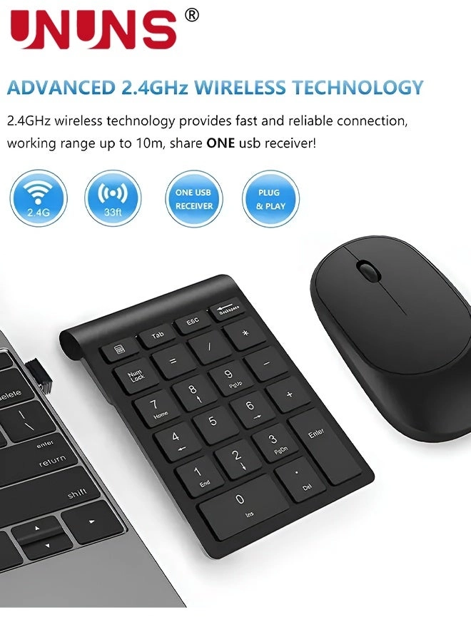 Wireless Number Pad - 2.4GHz + Wireless Mouse