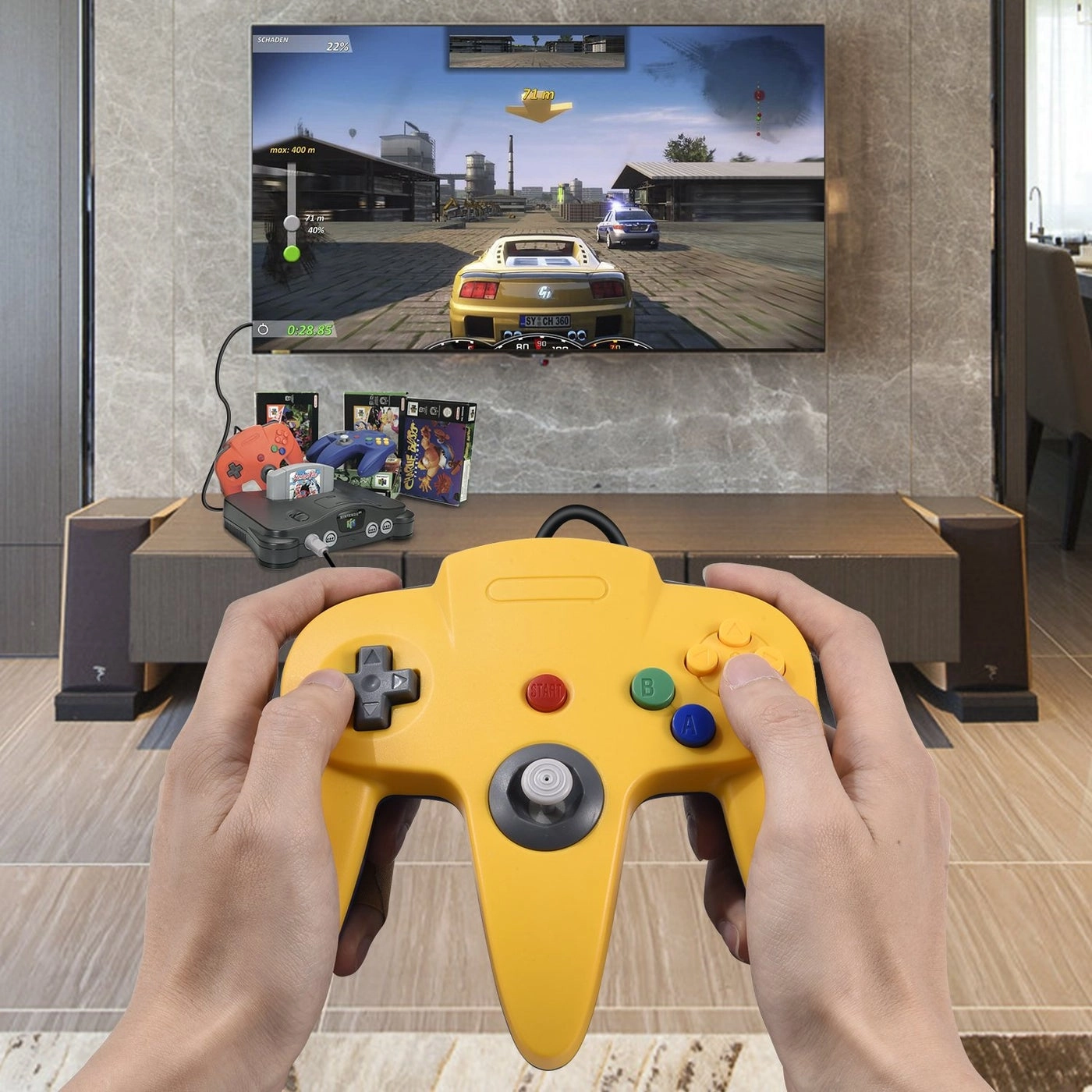 N64 Controller - Yellow and Blue N64