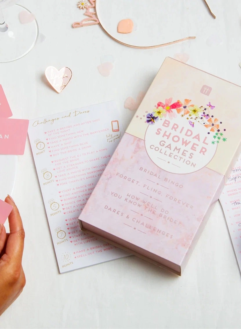 Bridal Bingo + Forget, Fling, Forever + How well do you know the bride? + Dares and Challenges