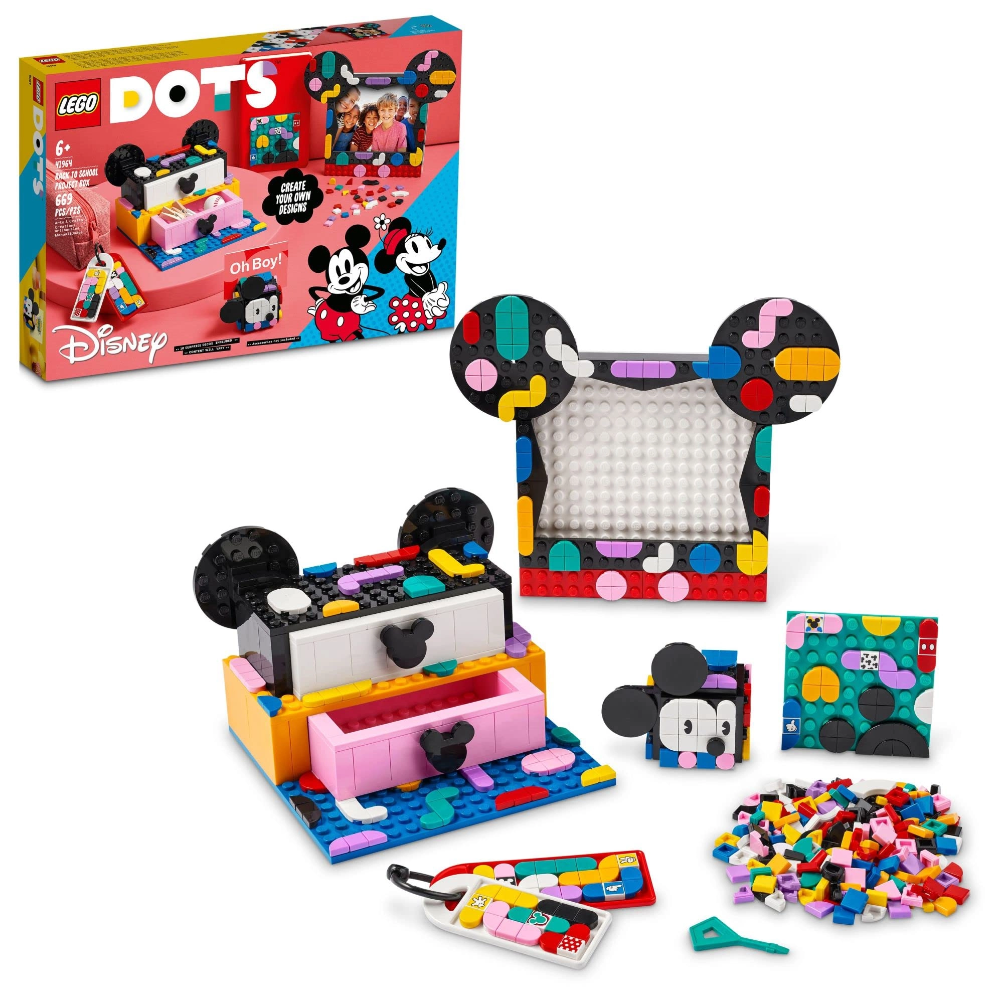 LEGO DOTS Disney Mickey Mouse & Minnie Mouse Back-to-School Project Box (41964)