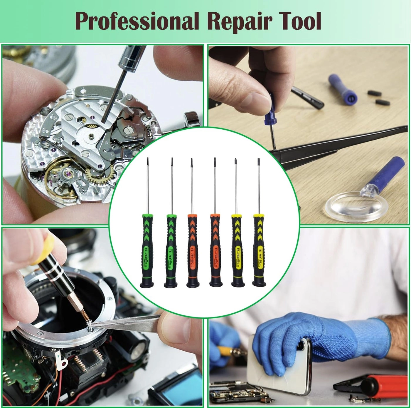 Magnetic Slotted and Phillips Screwdriver Set (6 Pcs)