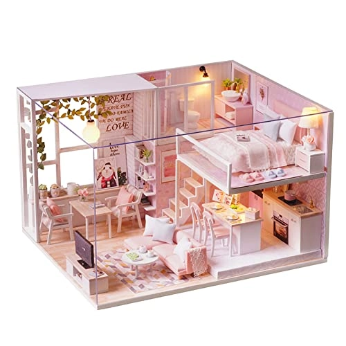 DIY Miniature Dollhouse Kit - Pink