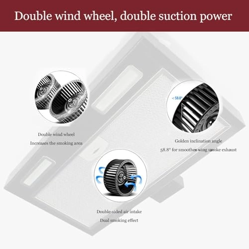 RV touch range hood - 12V 3 Speed Touch Control Dual LED Light