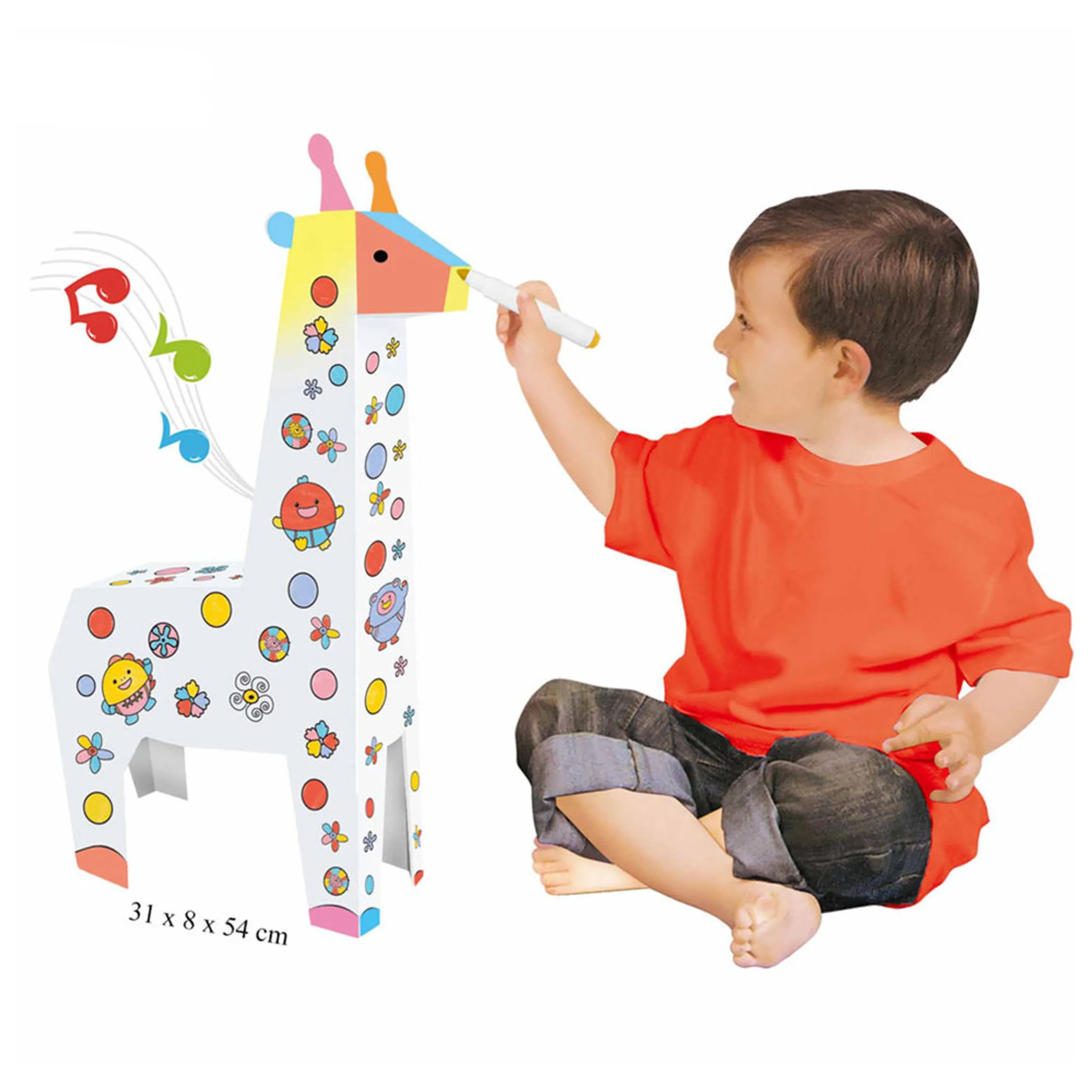 Diy Doodle Coloring Giraffe With Music And Light