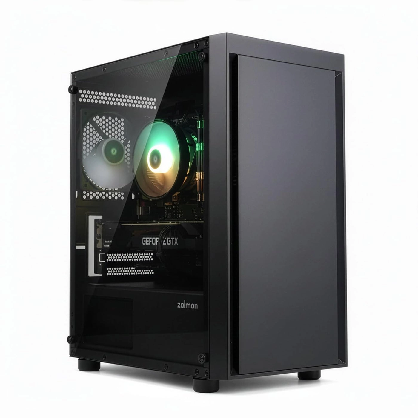 Zalman T3 - Full Tempered Glass Side Panel Micro ATX