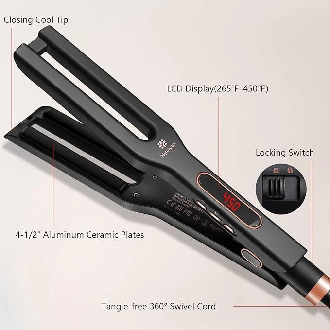 Hair Straighteners - Ceramic Dual Plate Ten-Speed Temperature Control