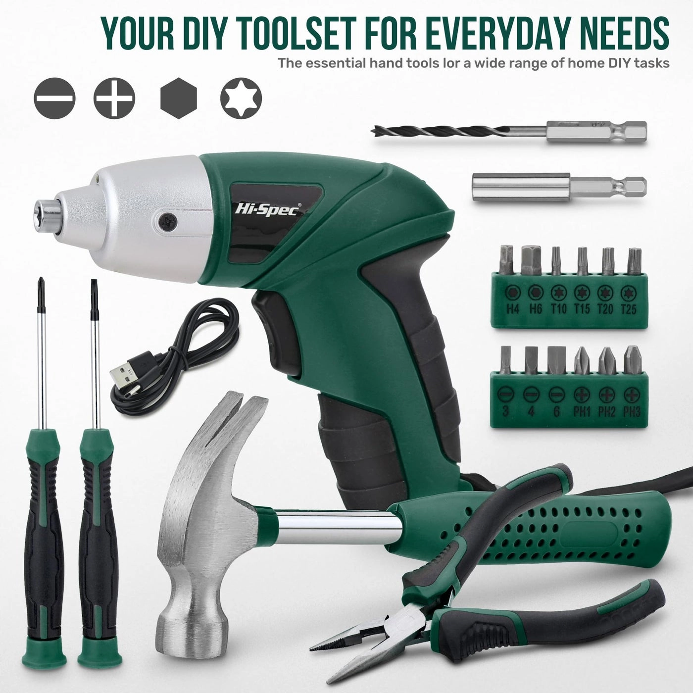 Electric Screwdriver Set - 1300 mAh