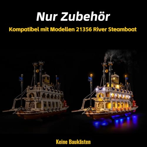 21356 River Steamboat - Remote Control LED Light Kit Compatible